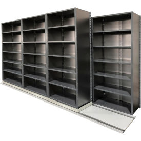 Equipto V-Grip 7 Unit Lateral File High Density Shelving 36"W x 18"D x 90"H 12 Length White 