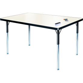 Allied CLS3672DE-WMBBK-LR Whiteboard Activity Table 36" x 72" Rectangle, Juvenile Adjustable Height image.