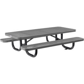 Global Industrial 277152KGY Global Industrial™ 6 Rectangular Kids Picnic Table, Expanded Metal, Gray image.