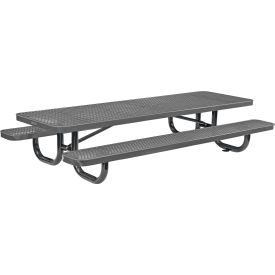 Global Industrial 277153KGY Global Industrial™ 8 Rectangular Kids Picnic Table, Expanded Metal, Gray image.