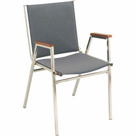 Kfi 411CH-1501 GREY FABRIC KFI Stack Chair With Arms - Fabric -1" thick Seat Gray Fabric image.