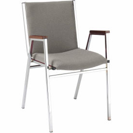 Kfi 421CH-1501 GREY FABRIC KFI Stack Chair With Arms - Fabric -2" thick Seat Gray Fabric image.