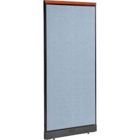 Global Industrial 695788DEBL Interion® Deluxe Electric Office Partition Panel, 36-1/4"W x 101-1/2"H, Blue image.