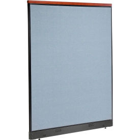 Global Industrial 695790DEBL Interion® Deluxe Electric Office Partition Panel, 60-1/4"W x 101-1/2"H, Blue image.