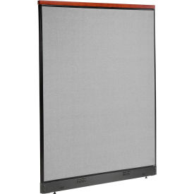 Global Industrial 695790DEGY Interion® Deluxe Electric Office Partition Panel, 60-1/4"W x 101-1/2"H, Gray image.