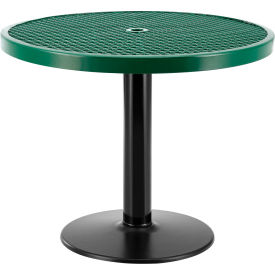 Global Industrial 278001GN Global Industrial™ 36" Round Outdoor Caf Table, 29"H, Green image.
