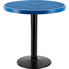 Global Industrial 278002BL Global Industrial™ 36" Round Outdoor Counter Height Table, 36"H, Blue image.