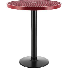 Global Industrial 278003RD Global Industrial™ 36" Round Outdoor Bar Height Table, 42"H, Red image.