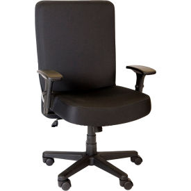 Interion® Big & Tall Heavy-Duty Office Chair 22-1/2""H Back Fabric Black