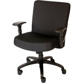 Interion® Big & Tall Heavy-Duty Office Chair 19-1/2""H Back Fabric Black