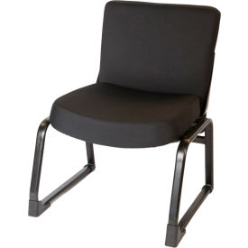 Interion® Big & Tall Heavy-Duty Side Chair Fabric Black