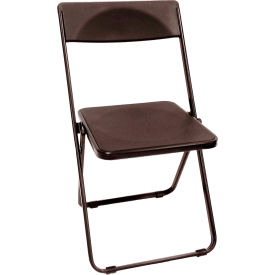 Interion® Plastic Flat Folding Chair Black 4/PK