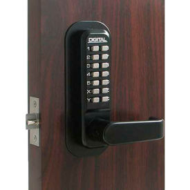 LockeyUSA 2835JB Lockey Digital Door Lock 2835 Lever Handle, Jet Black image.