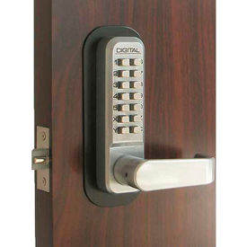 LockeyUSA 2835SC Lockey Digital Door Lock 2835 Lever Handle, Satin Chrome image.