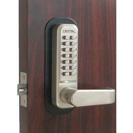 LockeyUSA 2835SN Lockey Digital Door Lock 2835 Lever Handle, Satin Nickel image.
