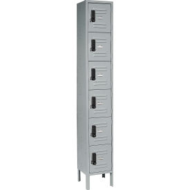 Global Industrial™ 6-Tier 6 Door Digital Locker 12""W x 12""D x 78""H Gray Assembled