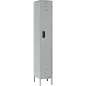 Global Industrial™ 1-Tier 1 Door Digital Locker 12""W x 15""D x 78""H Gray Assembled