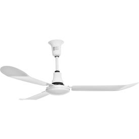 Global Industrial 292677 Global Industrial™ 60" Industrial Ceiling Fan, Outdoor Rated, 4 Speed, 8000 CFM, White image.