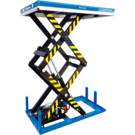 Global Industrial 293227 Global Industrial™ Power Double Scissor Lift Table, 51" x 32", 2200 Lb. Cap, 70" Raised Height image.