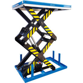 Global Industrial 293228 Global Industrial™ Power Double Scissor Lift Table, 51" x 33", 4400 Lb. Cap, 70" Raised Height image.
