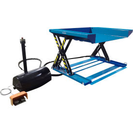Global Industrial 293259 Global Industrial™ Floor Level Powered Lift Table, Foot Control, 48" x 50", 2000 Lb. Cap. image.