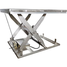 Global Industrial 293262 Global Industrial™ Stainless Steel Power Scissor Lift Table, 72" x 48", 3300 Lb Cap. image.