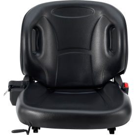 Global Industrial™ Universal ErgonomicForklift Seat with Suspension & Curved Back Black