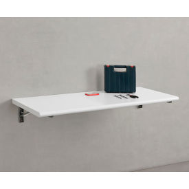 Global Industrial Folding Wall Mount Workbench 60 x 24" 5/8" Plastic Laminate Top 