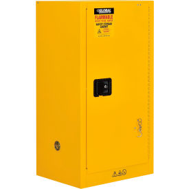 Global Industrial 298600 Global Industrial™ Flammable Cabinet, Self Close Single Door, 16 Gallon, 23"Wx18"Dx44"H image.