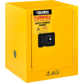 Global Industrial 298670 Global Industrial™ Flammable Cabinet, Manual Close Single Door, 4 Gallon, 17"Wx18"Dx22"H image.