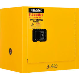 Global Industrial 298671 Global Industrial™ Flammable Cabinet, Manual Close Single Door, 6 Gallon, 23"Wx18"Dx22"H image.