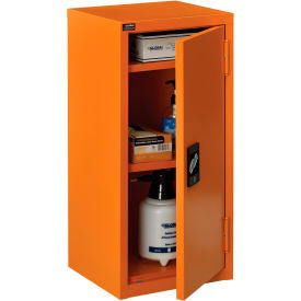 Global Industrial 298682 Global Industrial™ Emergency Preparedness Cabinet, Wall Mount, 13-3/4"Wx12-3/4"Dx30"H, Orange image.