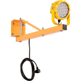 Global Industrial 298800 Global Industrial™ LED Dock Light w/ 25" Arm, 20W, 1800 Lumens, 5000K, On/Off Switch, 9 Cord image.