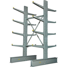 Global Industrial 298904 Global Industrial™ Double Sided Cantilever Rack Starter, Heavy Duty, 2" Lip, 48"W x 65"D x 96"H image.