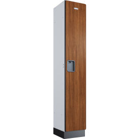 Global Industrial™ 1-Tier 1 Door Wood Locker 12""W x 15""D x 72""H Cherry Assembled