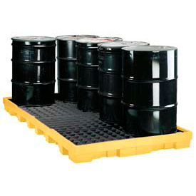 JUSTRITE SAFETY GROUP 1688*****##* Eagle 1688 8 Drum Spill Containment Platform - Yellow with No Drain image.