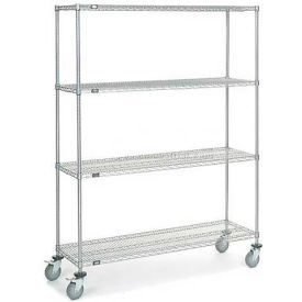 Global Industrial 168201 Nexelate® Wire Shelf Truck, 1200 lb. Capacity, 60"L x 18"W x 80"H image.