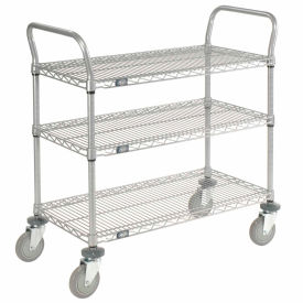 Global Industrial 168211 Nexel® Utility Cart w/3 Shelves & Poly Casters, 1200 lb. Capacity, 36"L x 24"W x 39"H image.