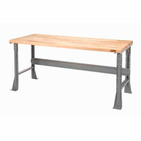 Global Industrial 183427 Global Industrial™ Workbench with Flared Leg, 48 x 30", Maple Butcher Block Square Edge image.