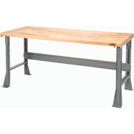 Global Industrial 183430 Global Industrial™ Workbench with Flared Leg, 60 x 36", Maple Butcher Block Square Edge image.