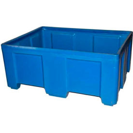 Myton Industries Inc. SO-5038-2 Forkliftable Bulk Shipping Container No Lid - 49-1/2"L x 37-1/2"W x 21-1/2"H, Black image.