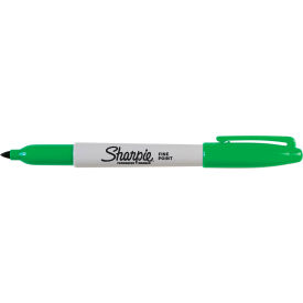 Sandford Ink Corporation 30004 Sharpie® Permanent Marker, Fine Point, Green Ink, 12/Pack image.