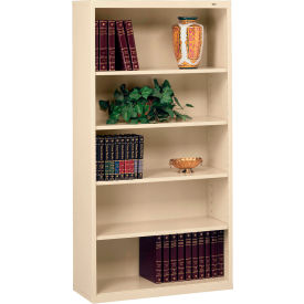 Tennsco Corp B-66-CPY Welded Steel Bookcase 66"H - Putty image.