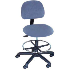 Industrial Seating 50-VCR BLUE-211 Clean Room Stool - Low Back - Pneumatic - Blue image.