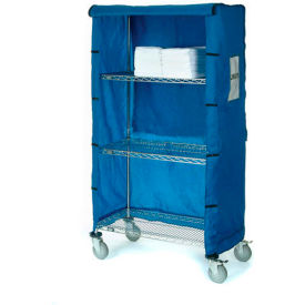 Global Industrial 188377BL Nylon Cover, Blue, 60"W x 24"D x 63"H image.