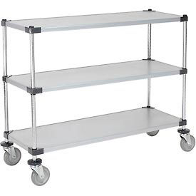 Global Industrial 188888 Nexel® Adjustable Shelf Cart w/3 Shelves, 800 Ib. Capacity, 48"L x 18"W x 40"H image.