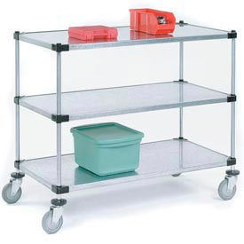 Global Industrial 188889 Nexel® Adjustable Shelf Cart w/3 Shelves, 800 Ib. Capacity, 60"L x 18"W x 40"H image.