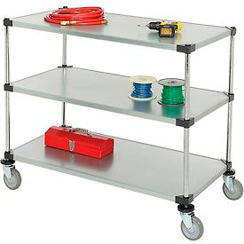 Global Industrial 188892 Nexel® Adjustable Shelf Cart w/3 Shelves, 800 Ib. Capacity, 48"L x 24"W x 40"H image.