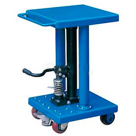 Global Industrial 232054 Global Industrial™ Work Positioning Post Lift Table Foot Control 500 Lb. Cap. 18x18 Platform image.