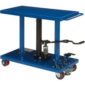 Global Industrial 232056 Global Industrial™ Work Positioning Post Lift Table Foot Control 1000 Lb. Cap. 36x18 Platform image.